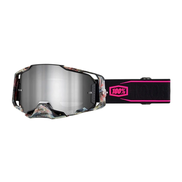 100% Armega Sarcelle Silver Mirror Lens Goggle