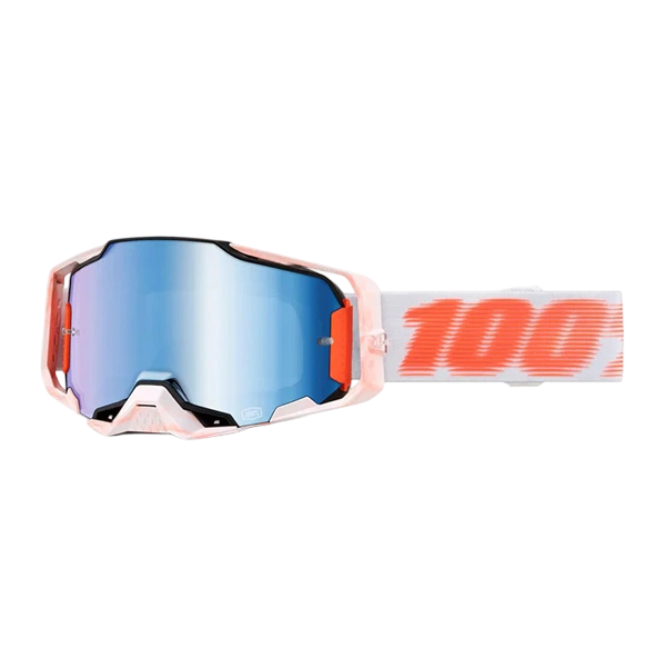 100% Armega Tubular Blue Mirror Lens Goggle