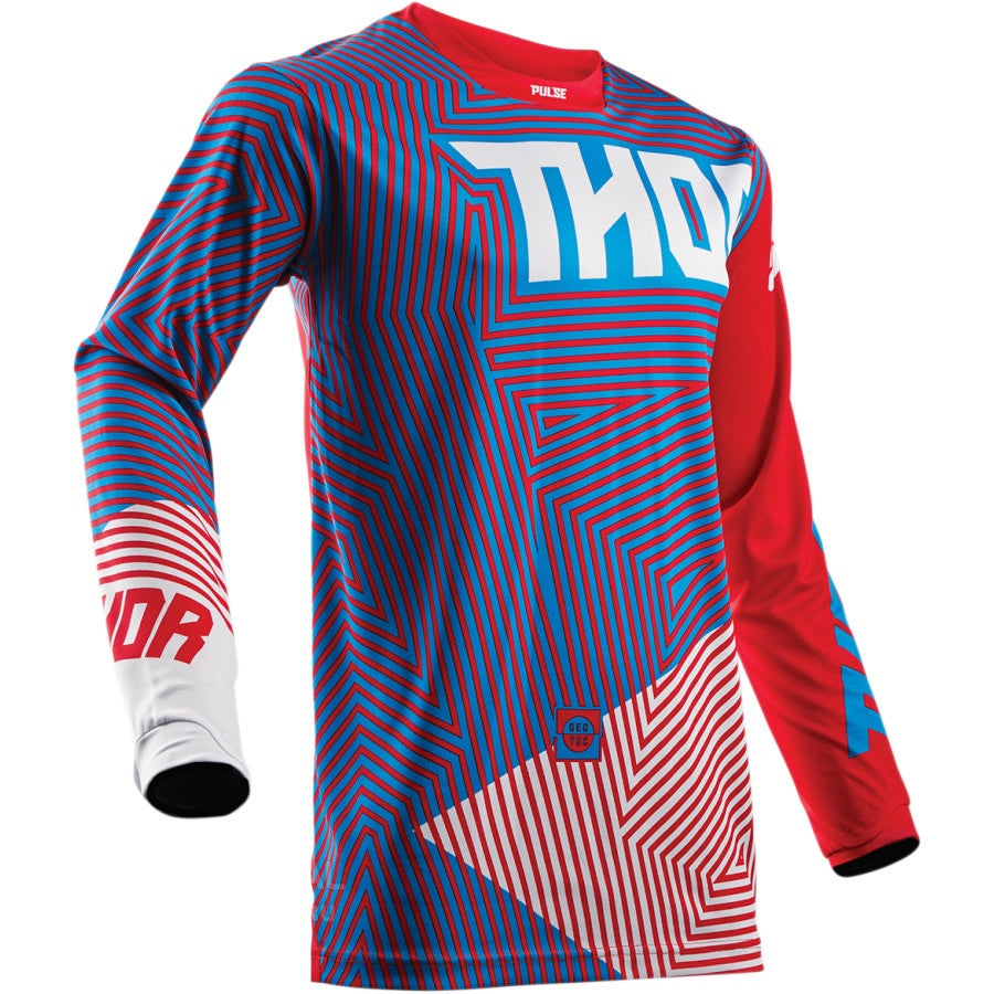 Thor Pulse Geo Red/Blue Jersey
