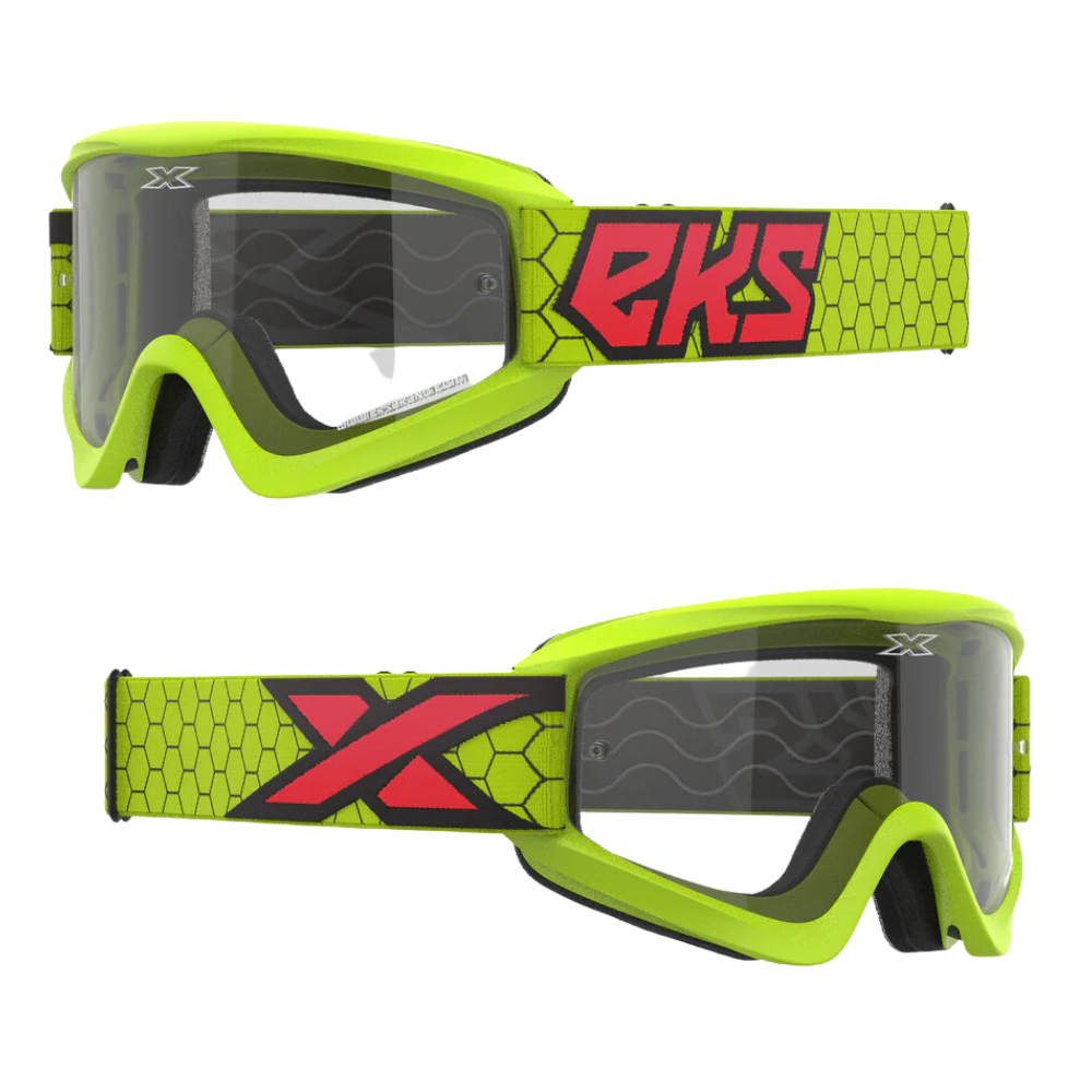 MC Auto: EKS Gox Flat Out Flo Yellow Clear Goggle