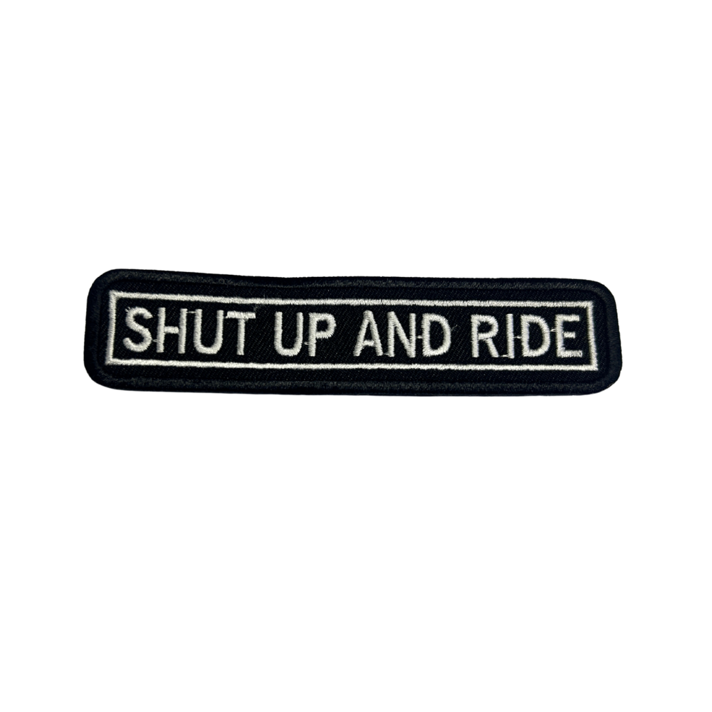 Motorcycle Waistcoat Patch - Shut Up And Ride
