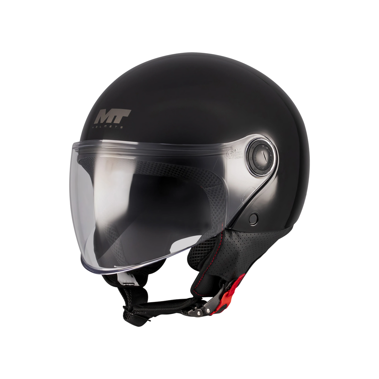 MT OF501 Street S Puree A1 Gloss Black Open Face Helmet