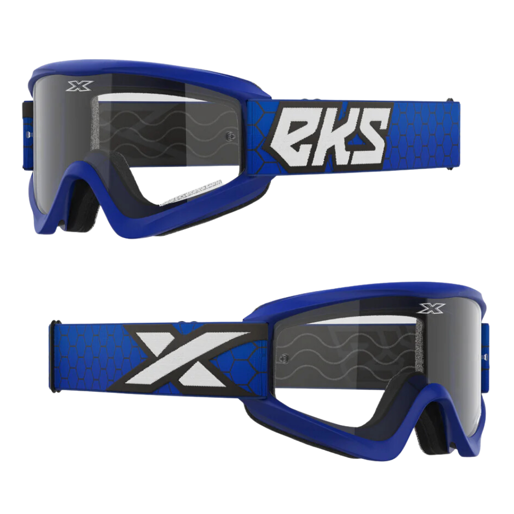 MC Auto: EKS Gox Flat Out Royal Blue Clear Goggle