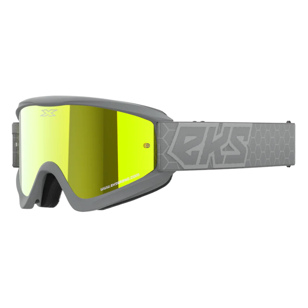 EKS Gox Flat Out Grey/Gold Mirror Goggle
