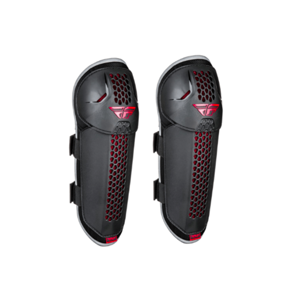 Fly Kids Barricade Black/Red Knee Guards