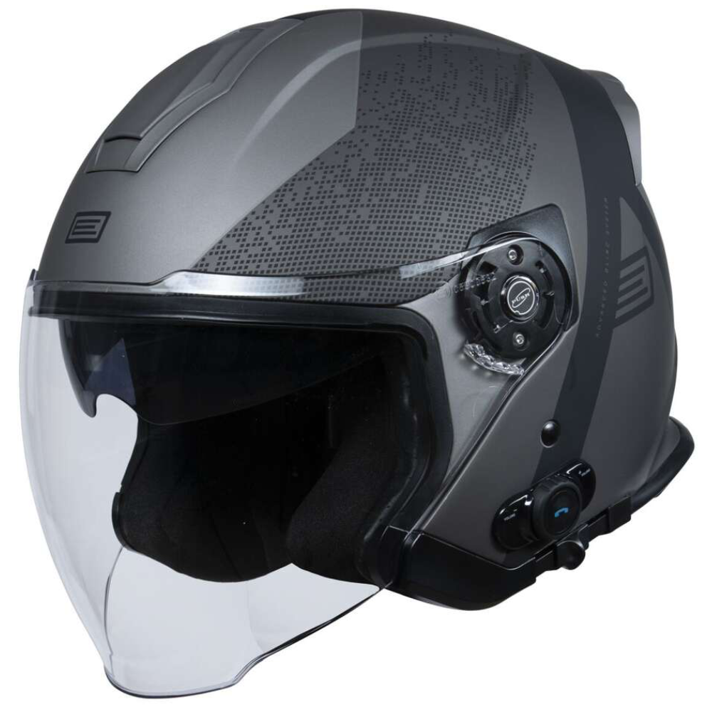 MC Auto: Origine Palio 2.0 Hyper Bluetooth Black/Titanium Jet Helmet