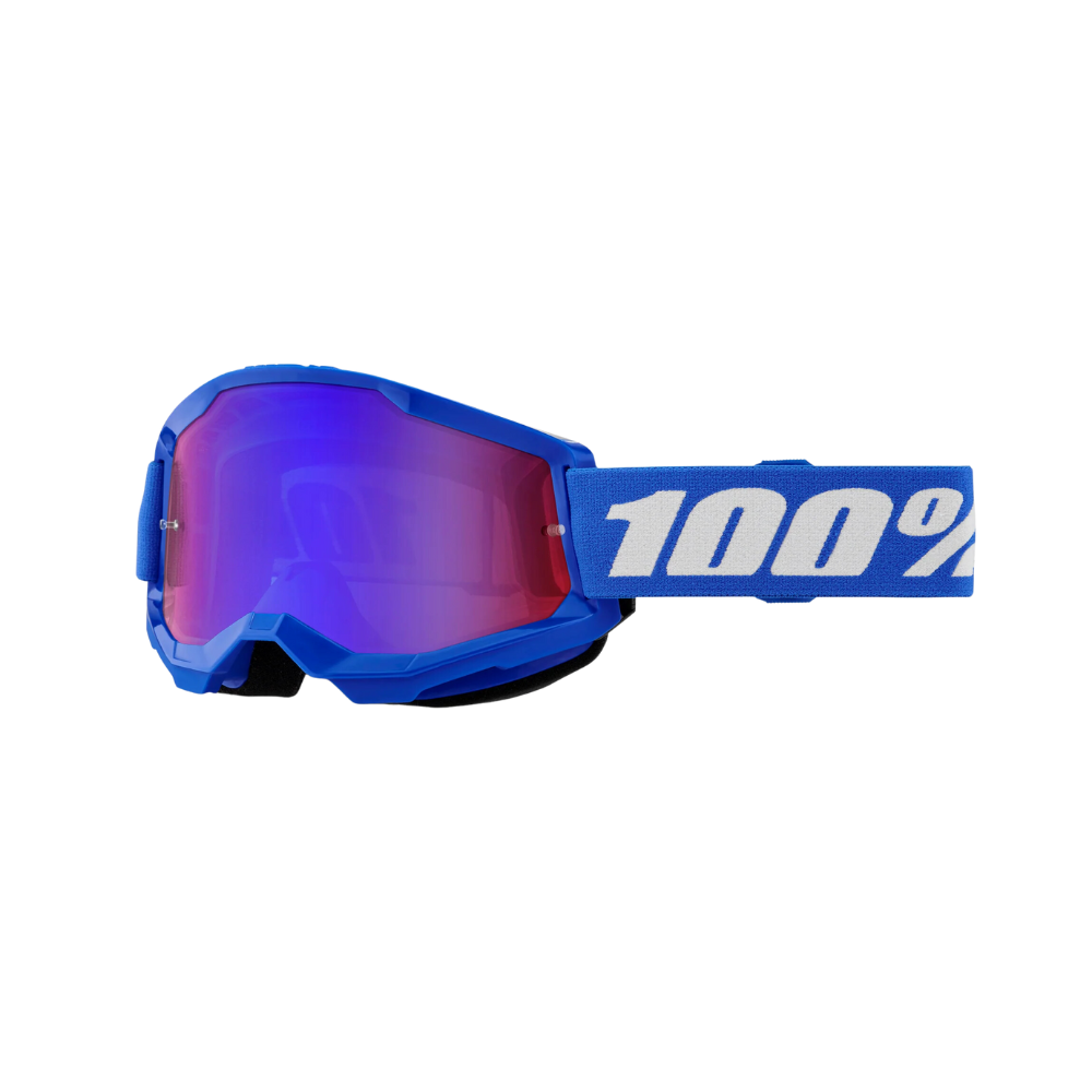 MC Auto: 100% Strata2 Blue/Red Mirror Goggle