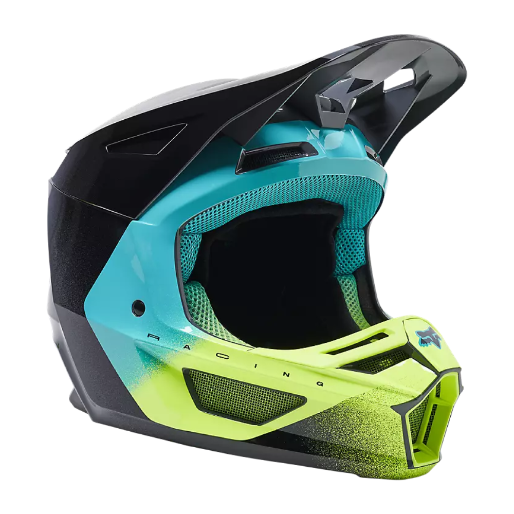 Fox V2 Rkane Grey/Yellow Helmet