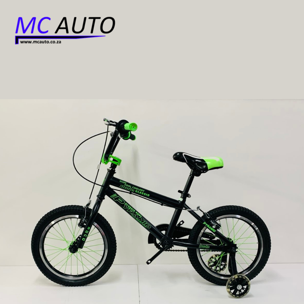 Pyramid Dude BMX 16" Black/Green Bicycle