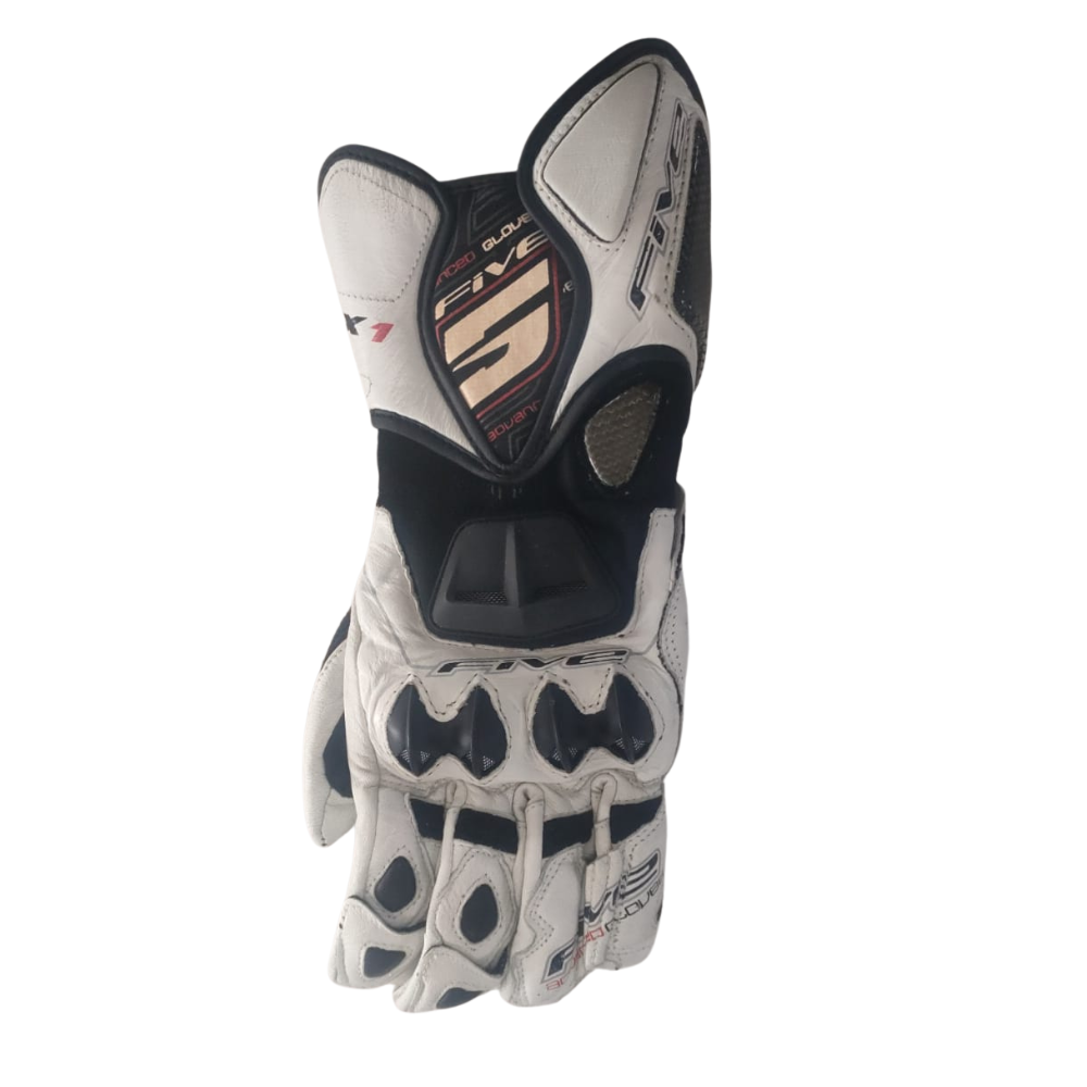 Five Gloves RFX1 White Motorcycle Gloves