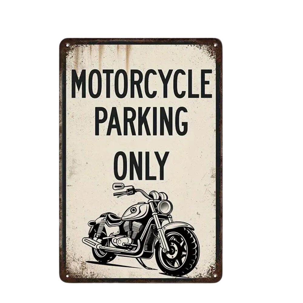 MCA Motorcycle Parking Only- Metal Sign