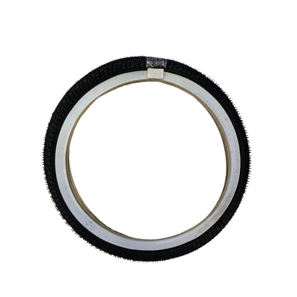 V-Slick Bicycle White Wall Tyre - 20x2.125