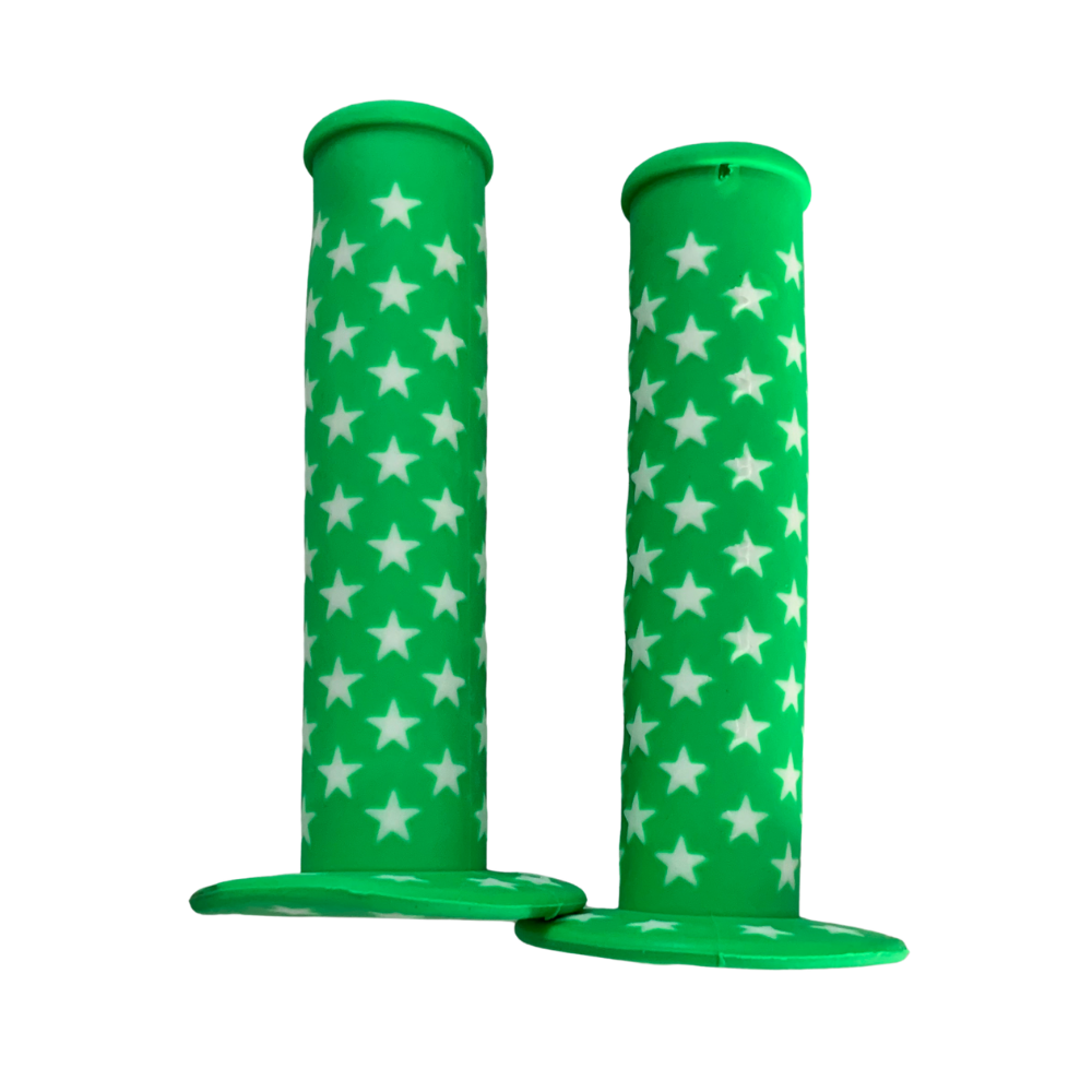 Aftermarket BMX Star Green/ White Grips