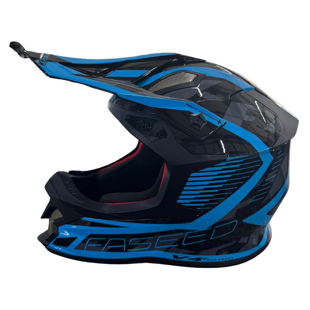 Faseed FS 609 Black/Blue MX Helmet