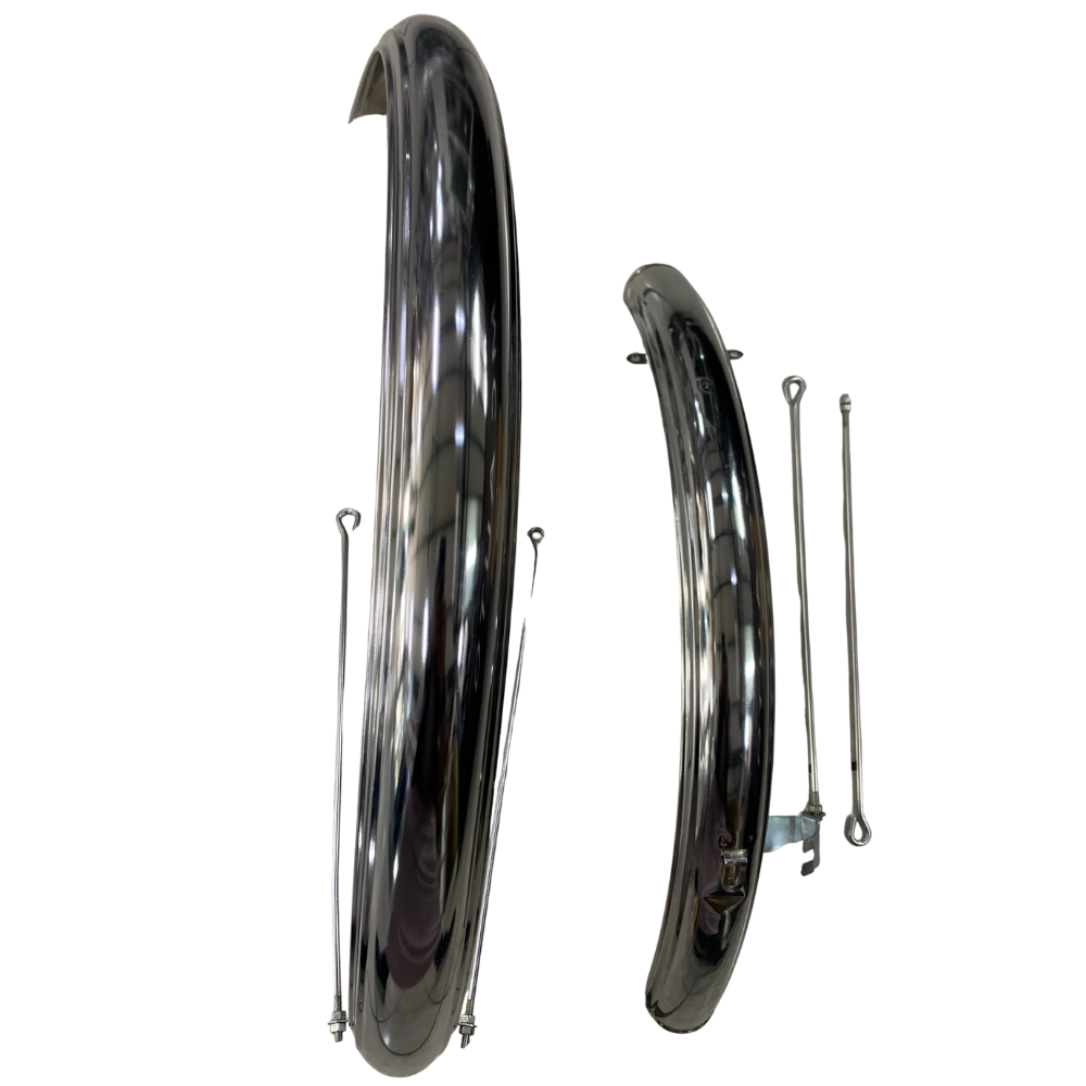 Aftermarket Chrome Plated Balloon Mud Guards