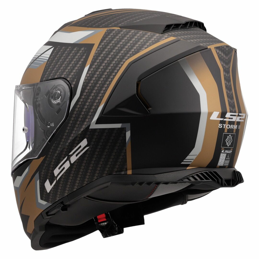 LS2 FF800 Storm II Track Matt Black/Gold Helmet