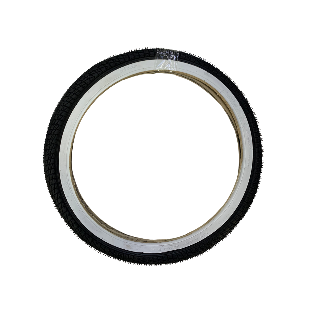 V-Slick Bicycle White Wall Tyre - 20x2.125