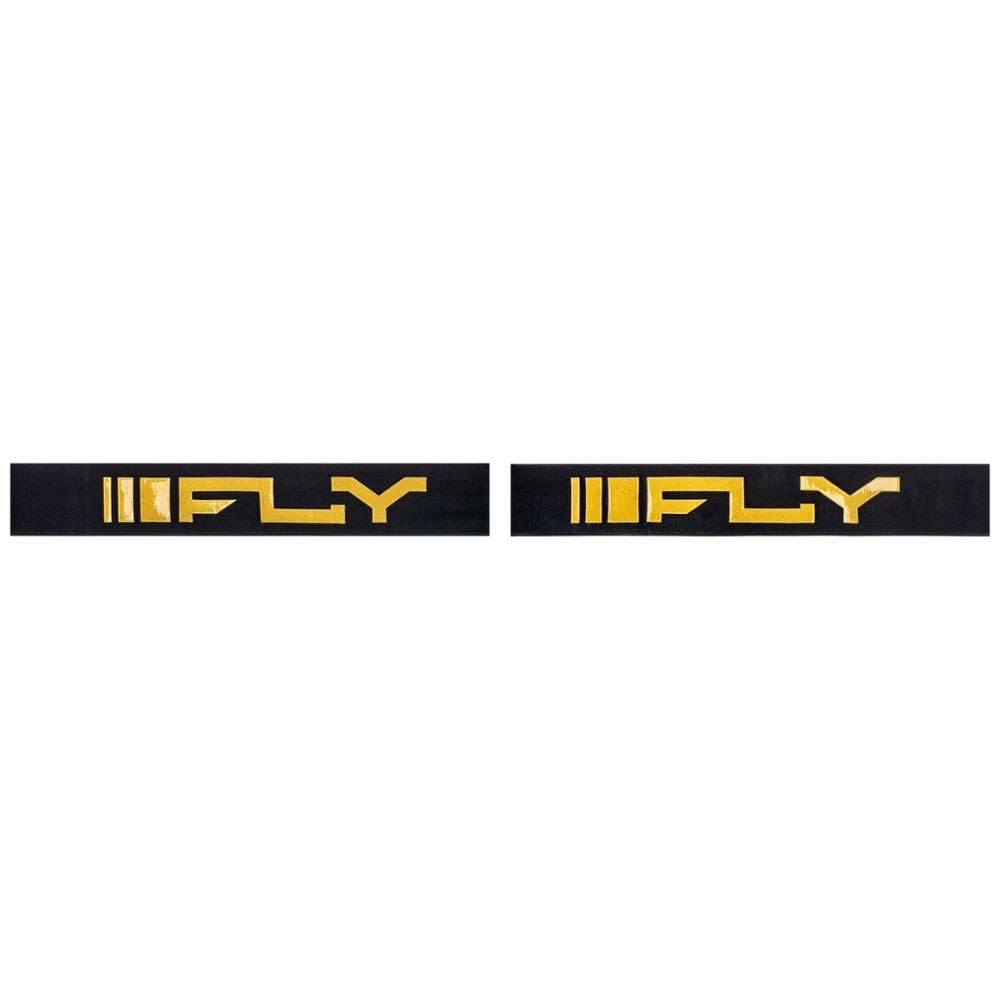 Fly Zone Black/Gold Silver Mirror Smoke Lens Goggle