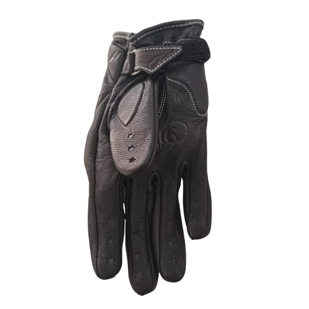 Five Gloves Stars Black Woman's Motorcycle Gloves
