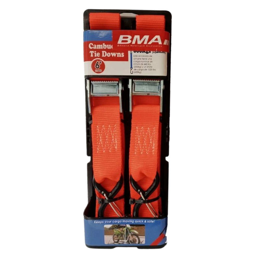 BMA Soft Loop Orange 2 Piece Tie Downs - 35mm