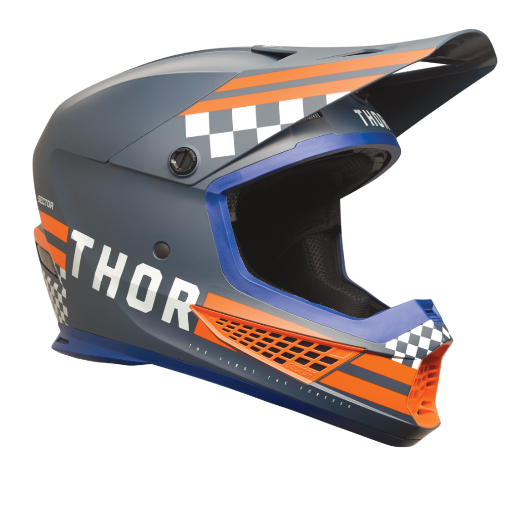 MC Auto: Thor Sector 2 Combat Midnight/Orange Helmet