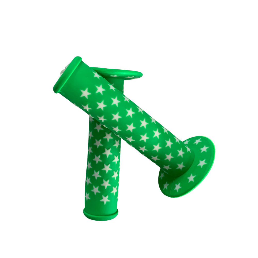 Aftermarket BMX Star Green/ White Grips
