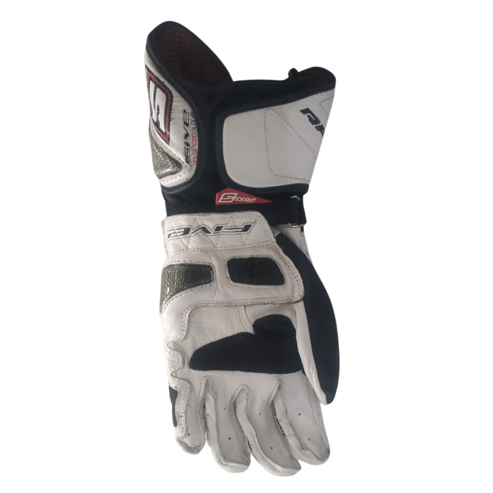 Five Gloves RFX1 White Motorcycle Gloves