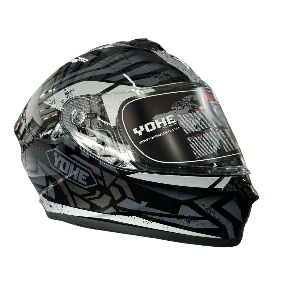 YOHE 977 81#D Metal Black/White Helmet