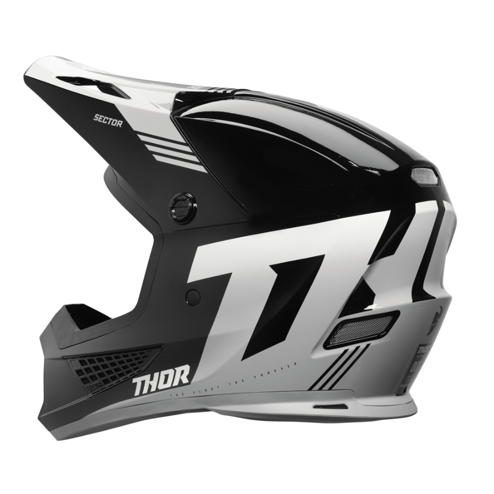 MC Auto: Thor Sector 2 Carve Black/White Helmet