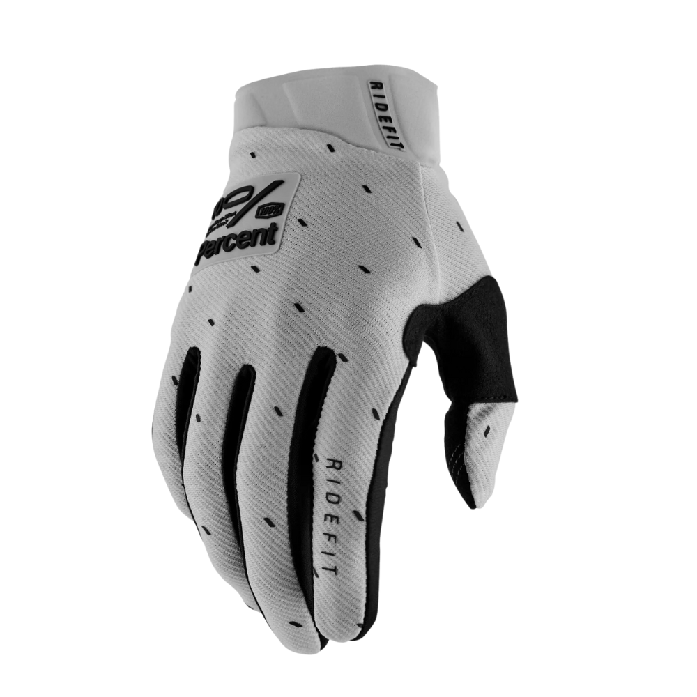 MC Auto: 100% RideFit Slasher Silver Gloves