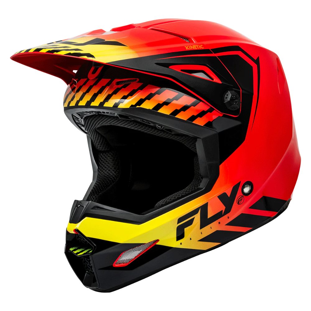 Fly Kids Kinetic Menace Red/Black/Yellow Helmet