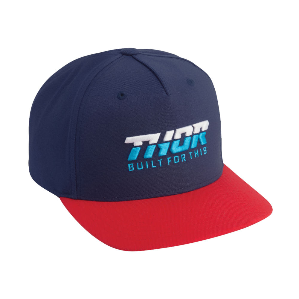 MC Auto: Thor Segment Navy/Red Snapback Curved Bill Hat