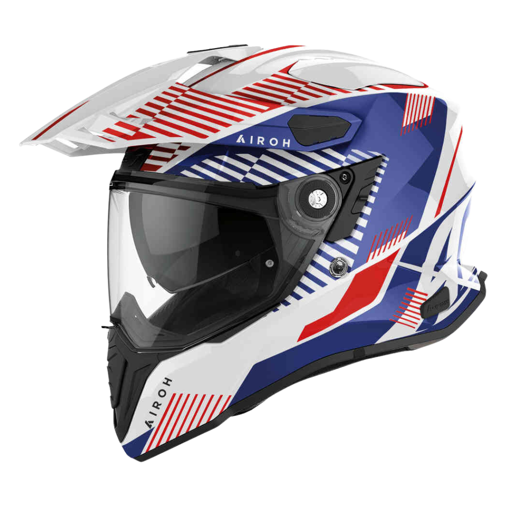 MC Auto: Airoh Commander Boost White/Blue Gloss Helmet