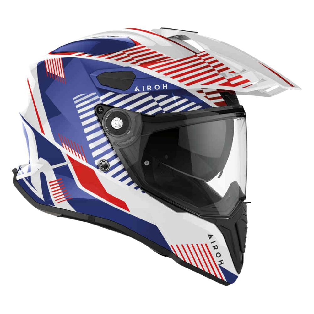 MC Auto: Airoh Commander Boost White/Blue Gloss Helmet