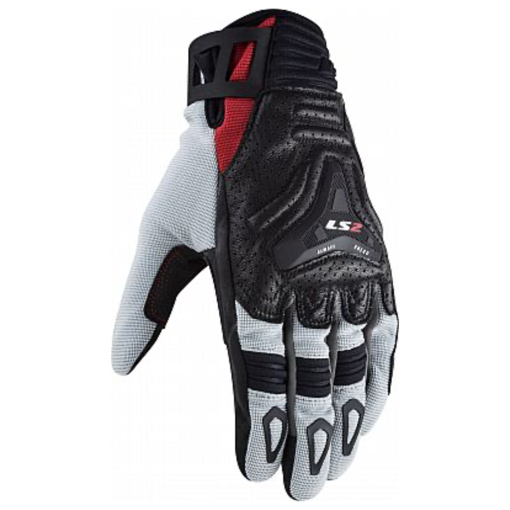 MC Auto: LS2 All Terrain Man Black/Grey/Red Gloves