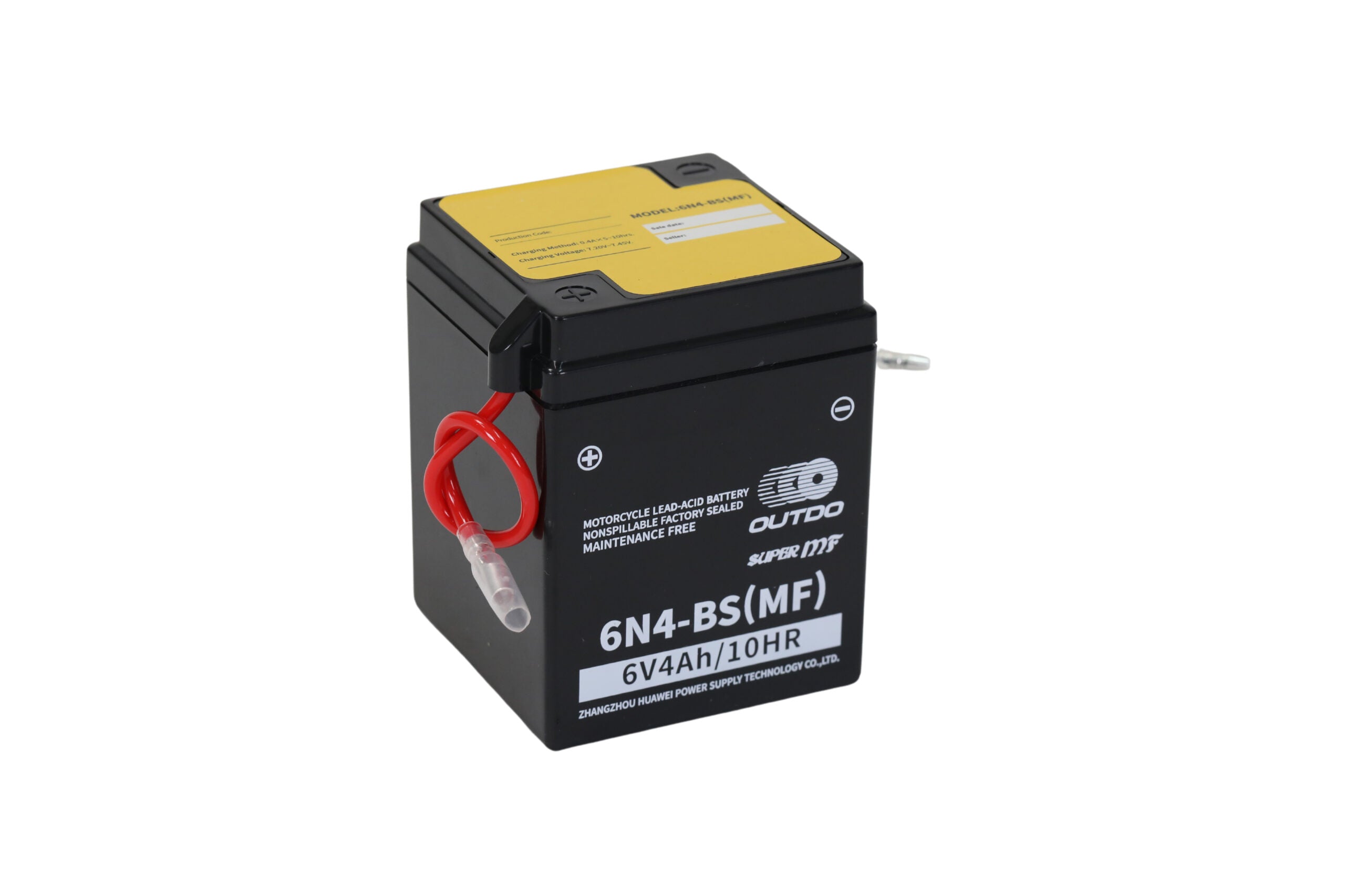 OUTDO 6N4-BS 6V – 4Ah Maintenance Free