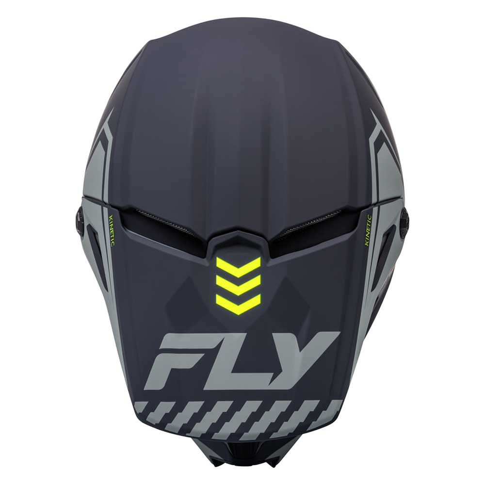 Fly Kids Kinetic Menace Grey/Hi-Vis Helmet