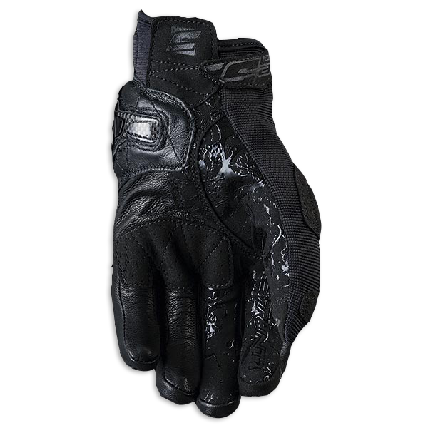 Five Gloves Stunt Evo Airflow Full Black Motorcycle Gloves