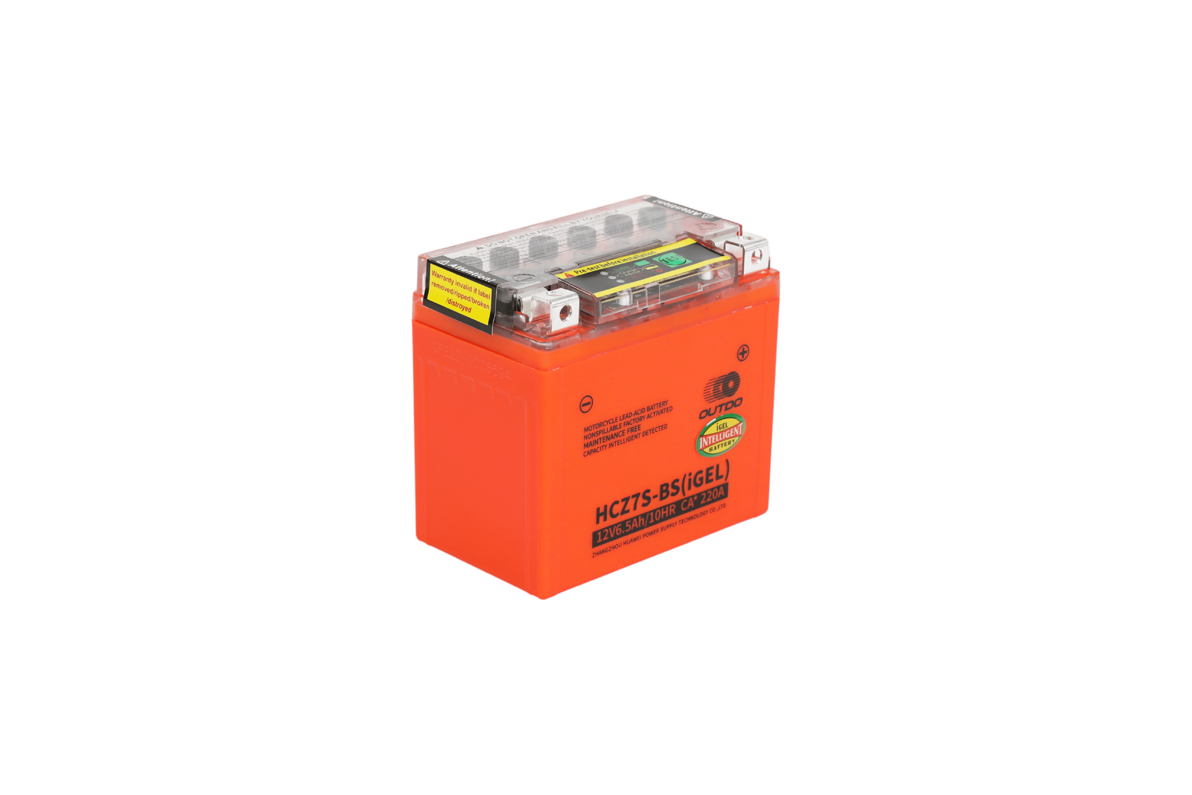 OUTDO HCZ7S-BS (IGEL) – Motorcycle Battery – 12V-6.5Ah