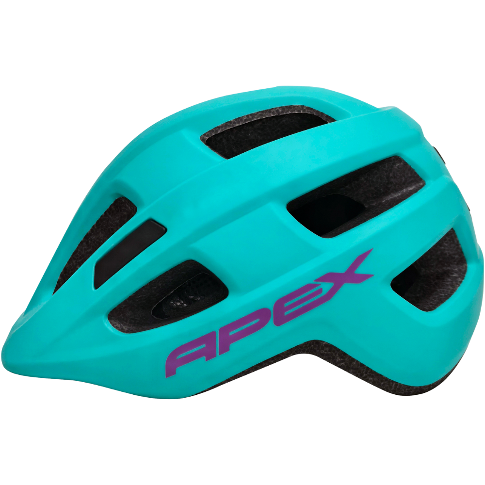 APEX Atom Kids Matte Teal Bicycle Helmet