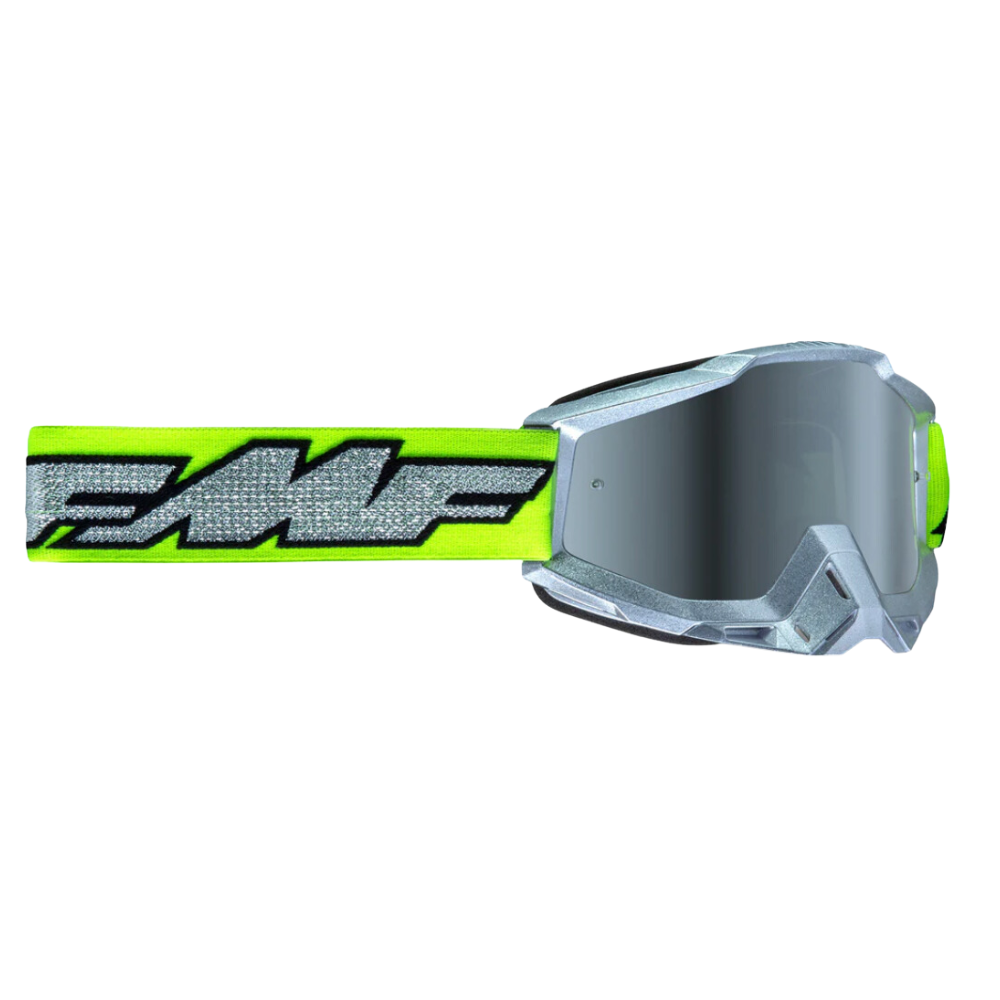 MC Auto: FMF PowerBomb Rocket Silver/Lime Mirror Goggle