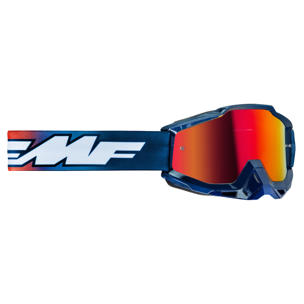 Occhiali FMF Powerbomb OTG - Arancioni Con Lente Trasparente - Antiappannamento, Per Moto Off-Road E MX - 3