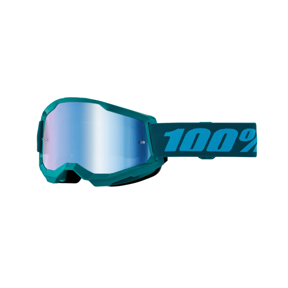MC Auto: 100% Strata2 Stone/Blue Mirror Goggle