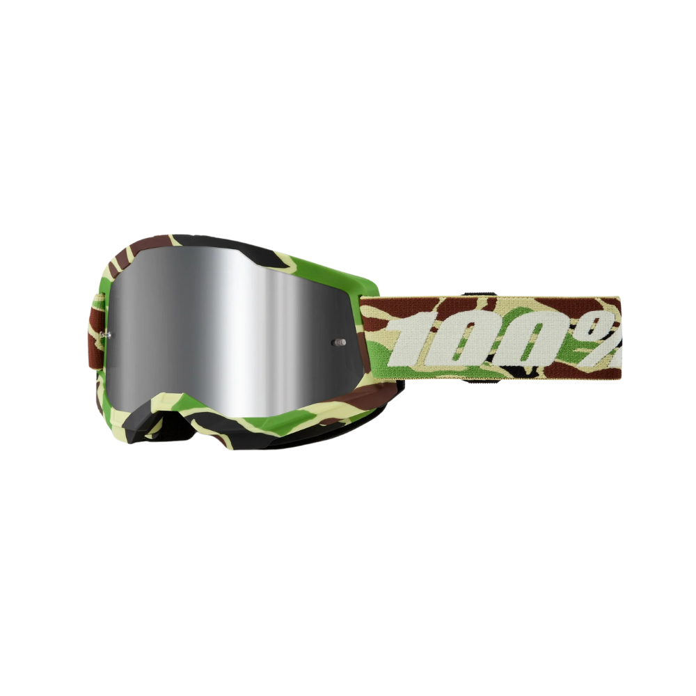 100% Strata2 War Camo/Silver Mirror Goggle