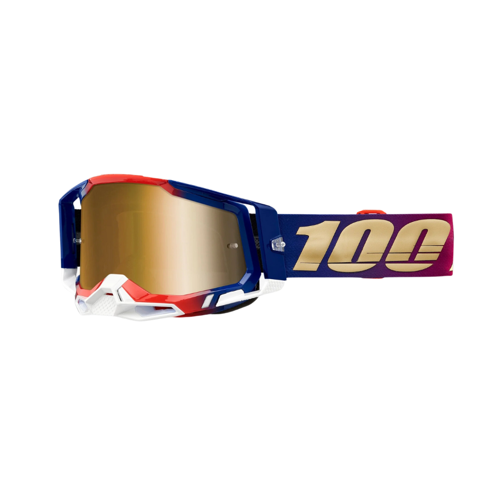 MC Auto: 100% Racecraft2 United True Gold Goggle