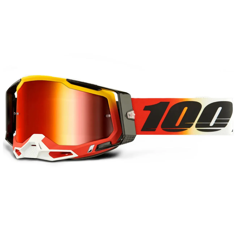 MC Auto: 100% Racecraft2 Ogusto Red Mirror Goggle