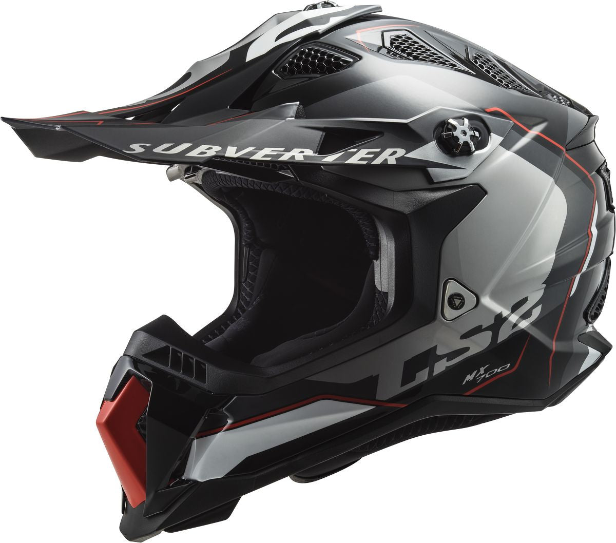 LS2 MX700 Subverter Evo Arched Black/Titanium Motocross Helmet