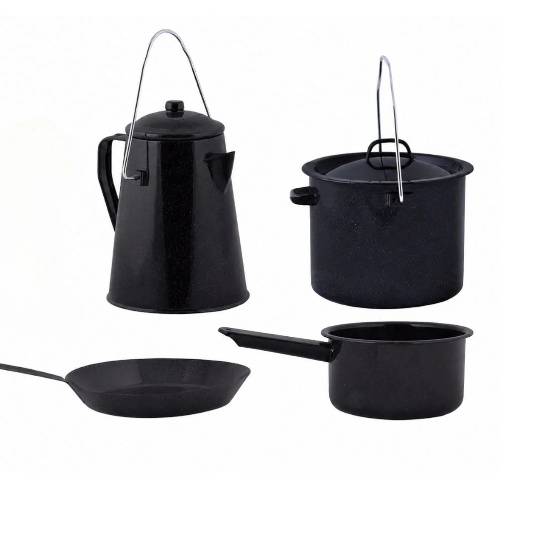 Totai 4 Piece Enamel Camping Kitchen Set