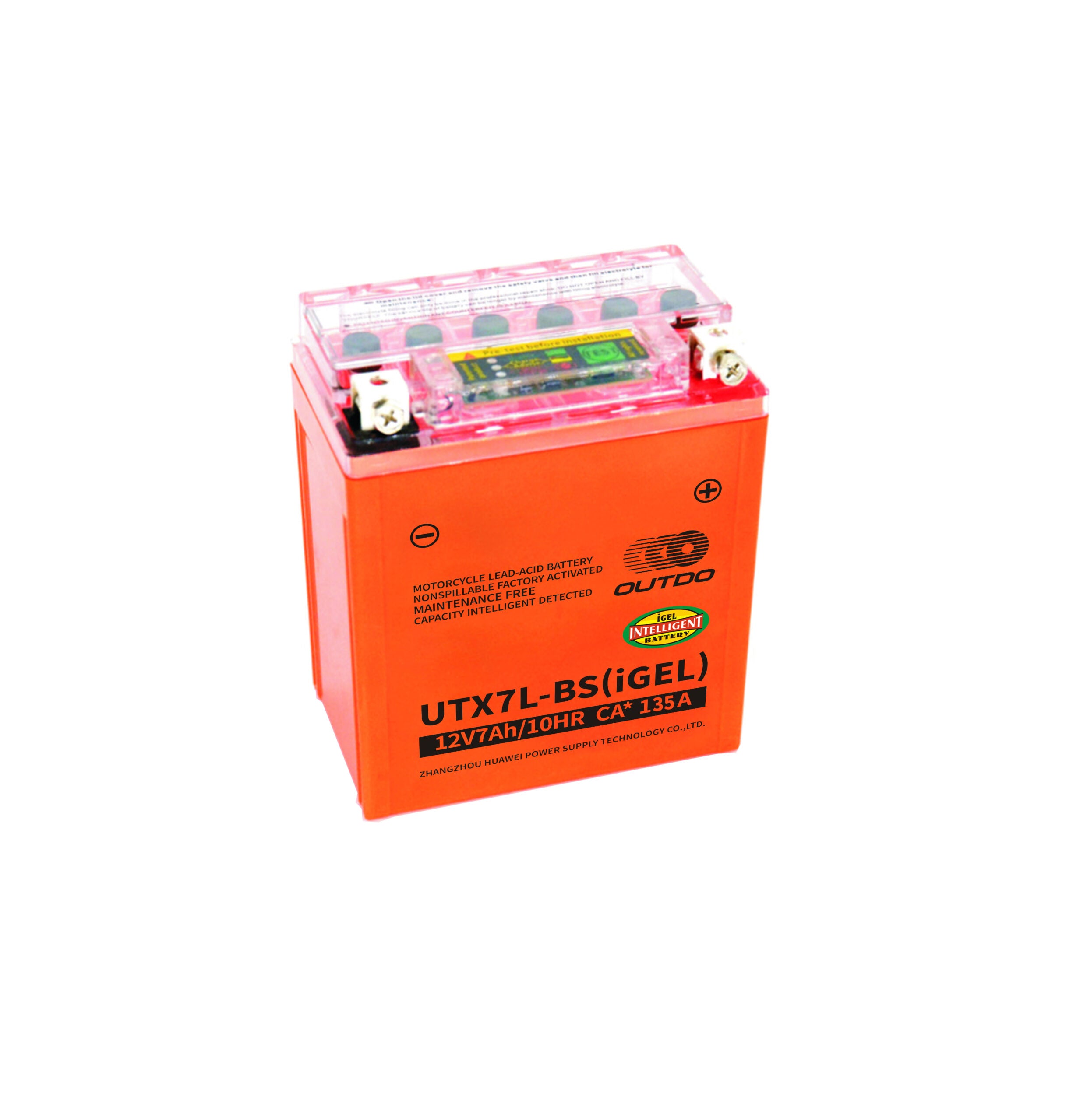 OUTDO UTX7L-BS (IGEL) – Motorcycle Battery – 12V-6.5Ah