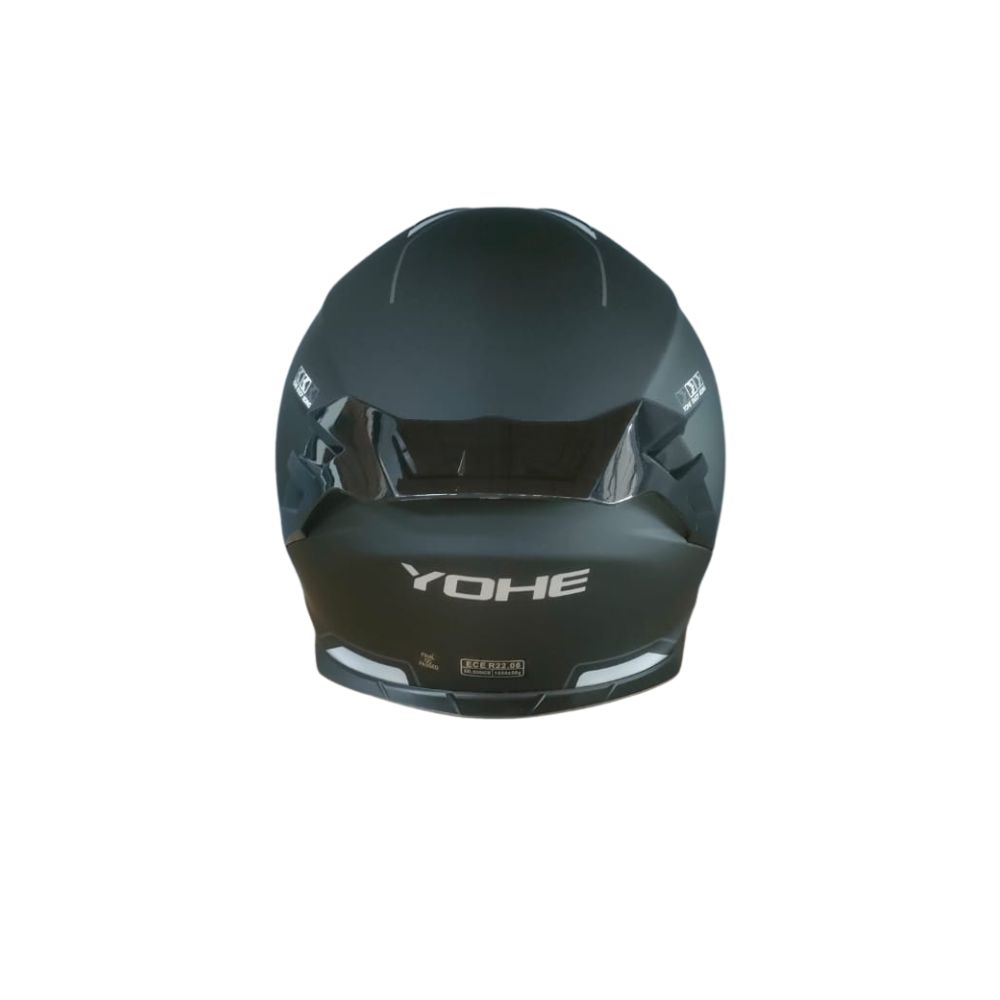 YOHE 986A Solid Black Helmet